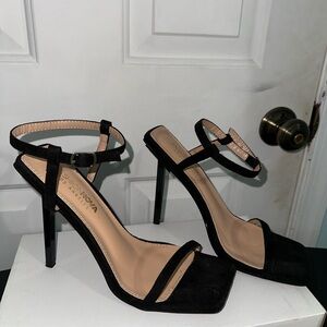Black stiletto heels